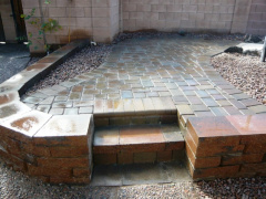 Mesa Pony Wall With Native Blend Pavers | Centurion Stone Of Arizona